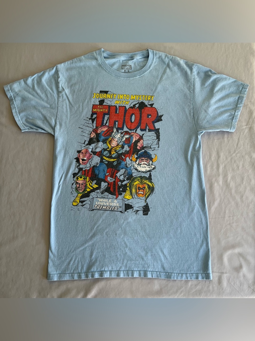 Men’s Marvel Thor Blue Short- Sleeved Tee - Size M
